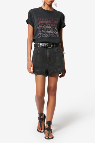 Zoeline katoenen T-shirt met korte mouwen