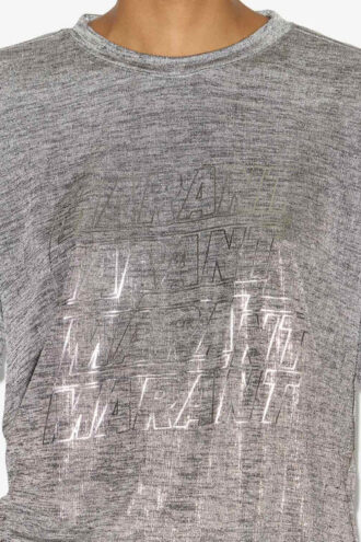 Zoeline Metallic jersey T-shirt met logo’s