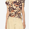 Zohra Top van geweven jersey met print