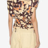 Zohra Top van geweven jersey met print